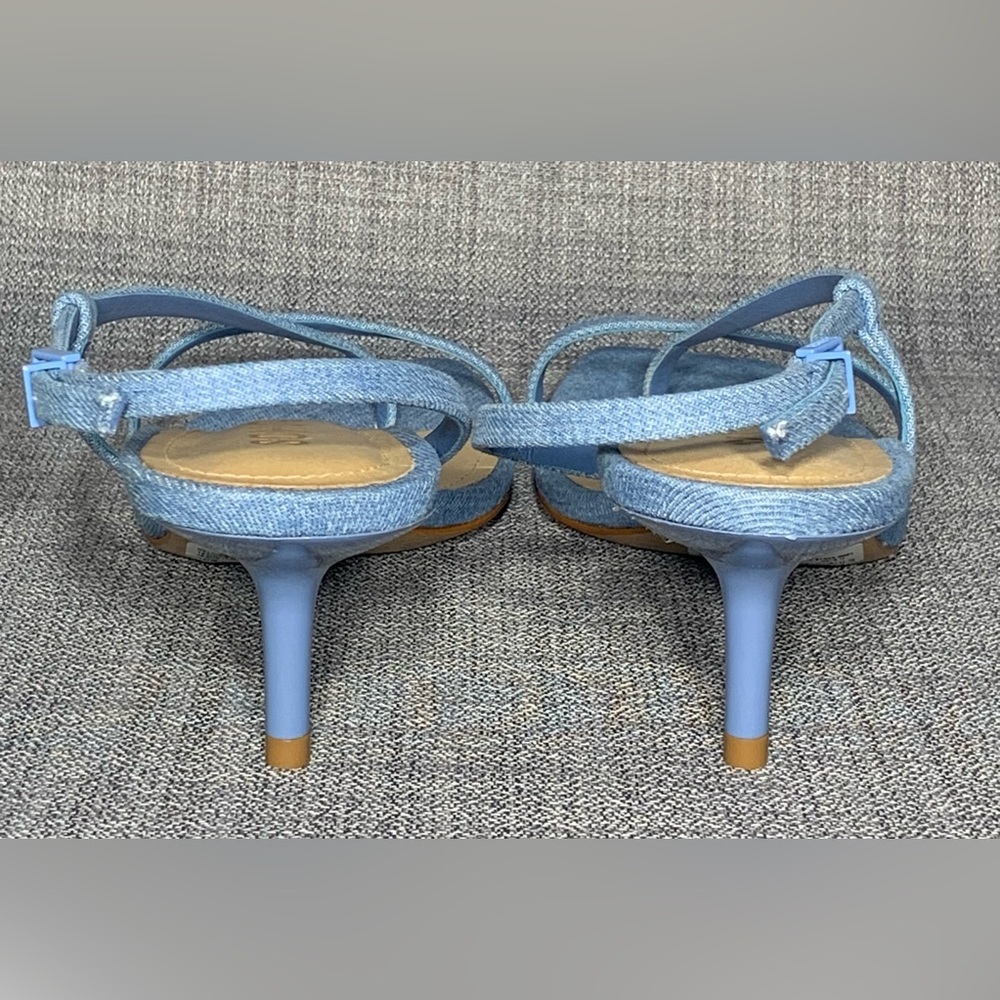 SCHUTZ Heloise Denim Slingback Sandal Azul - Picture 5 of 7